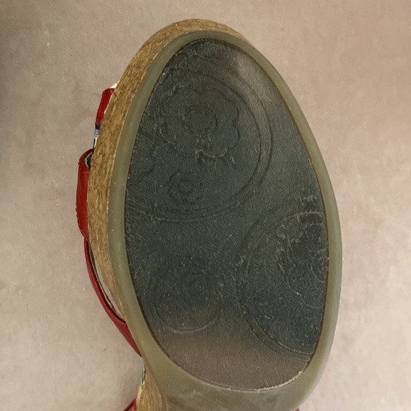 Funky Red Jellypop Sandals with Gingham Bow - Sz 10 - Picture 8 of 12